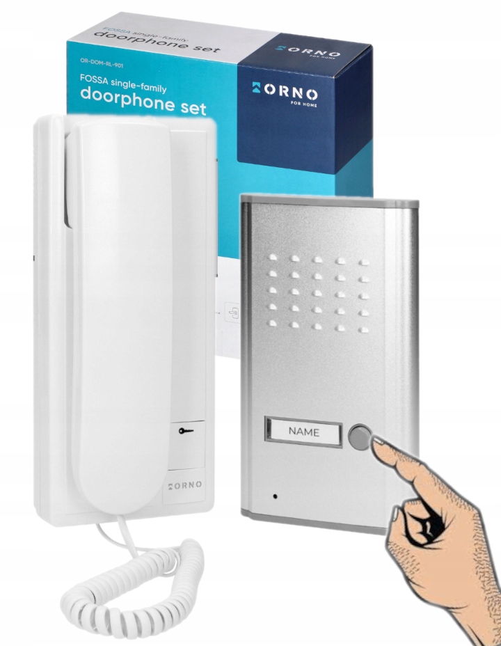 Orno Domofon Fossa Jednorodzinny Podtynkowy Aluminum IP44