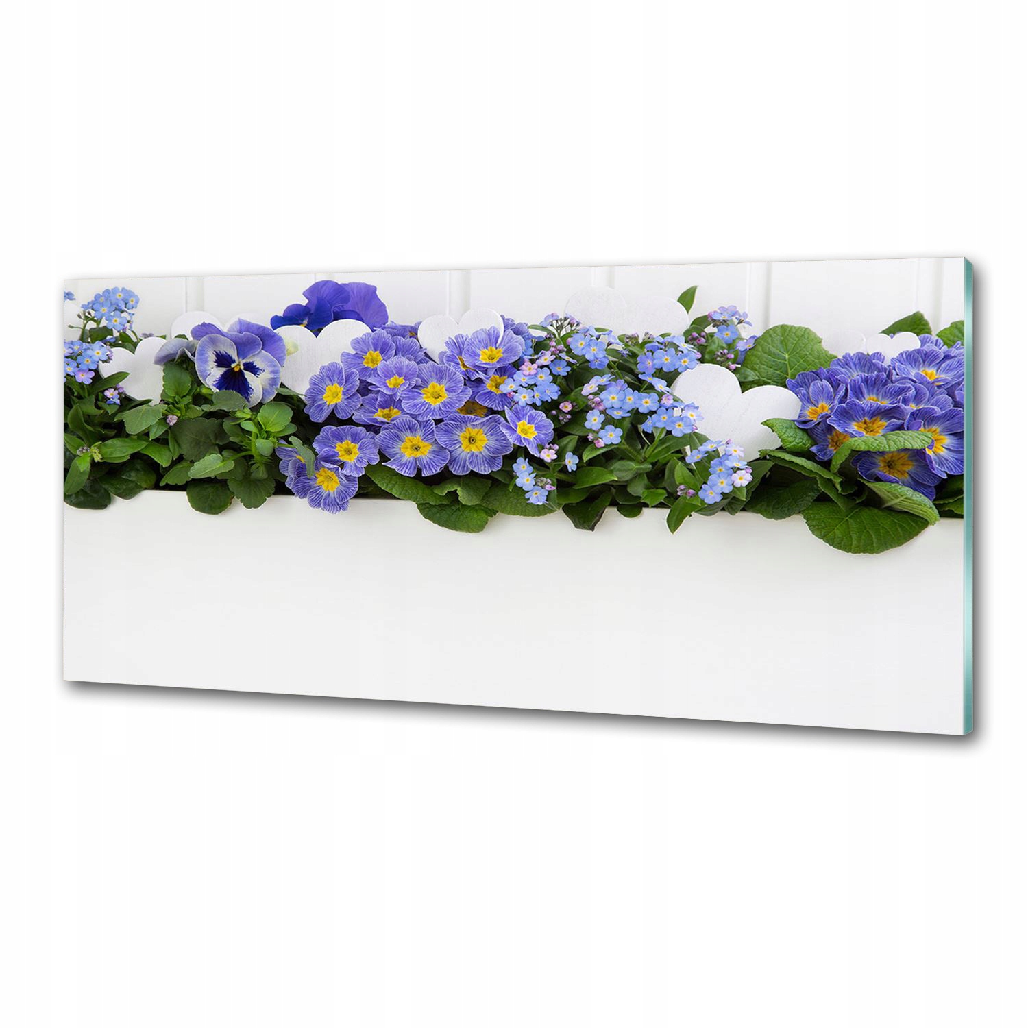Panel do kuchyne Modré kvety 125 x 50 cm Lepidlo
