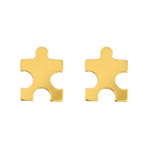 

Srebrne 925 pozłacane kolczyki celebrytki puzzle