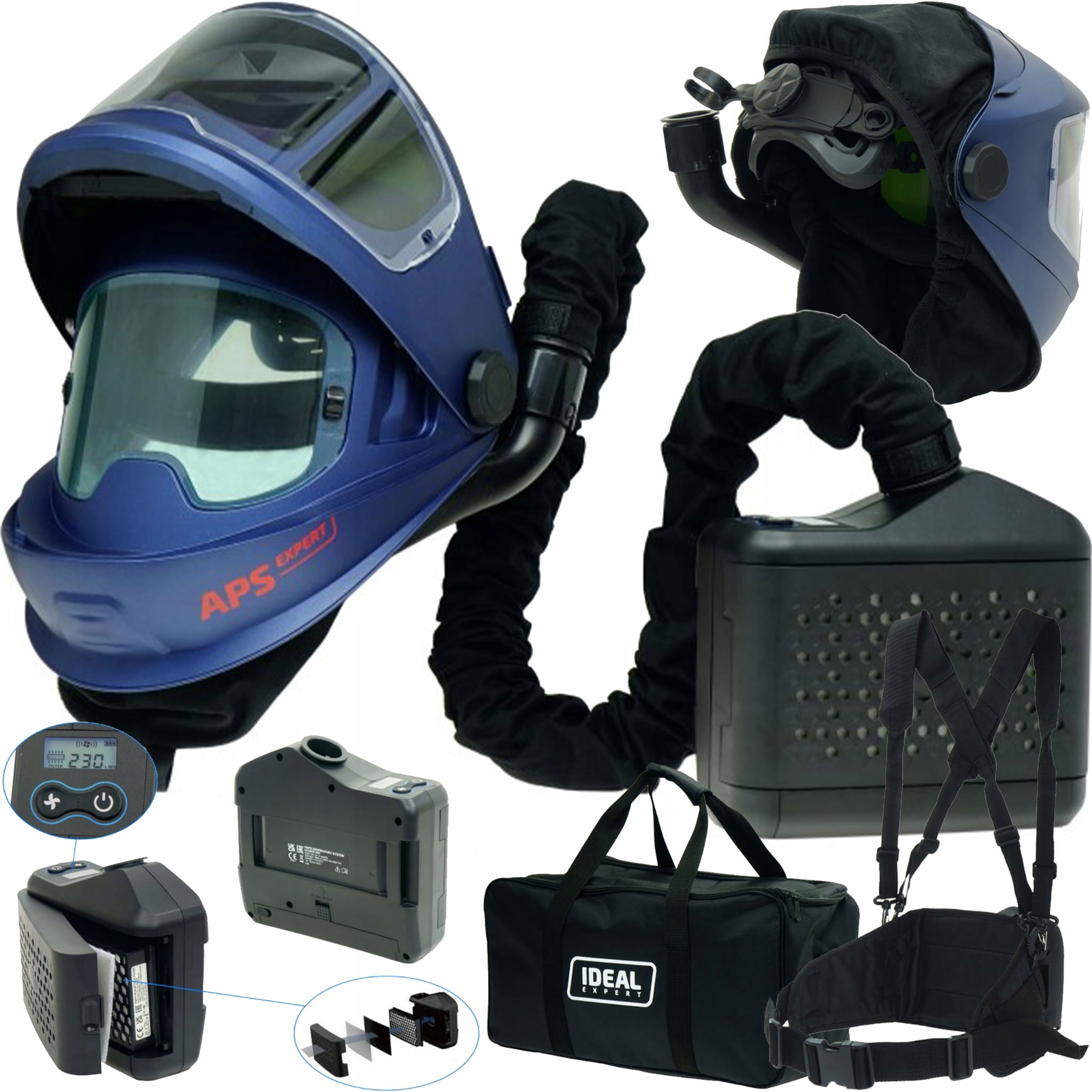 Przyłbica spawalnicza Ideal Aps Expert P31 AIR10V2 z nawiewem Papr