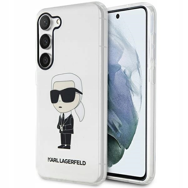 Pouzdro Karl pro Lagerfeld KLHCS23MHNIKTCT S23+ S916 transparentní hardcase Ikoni