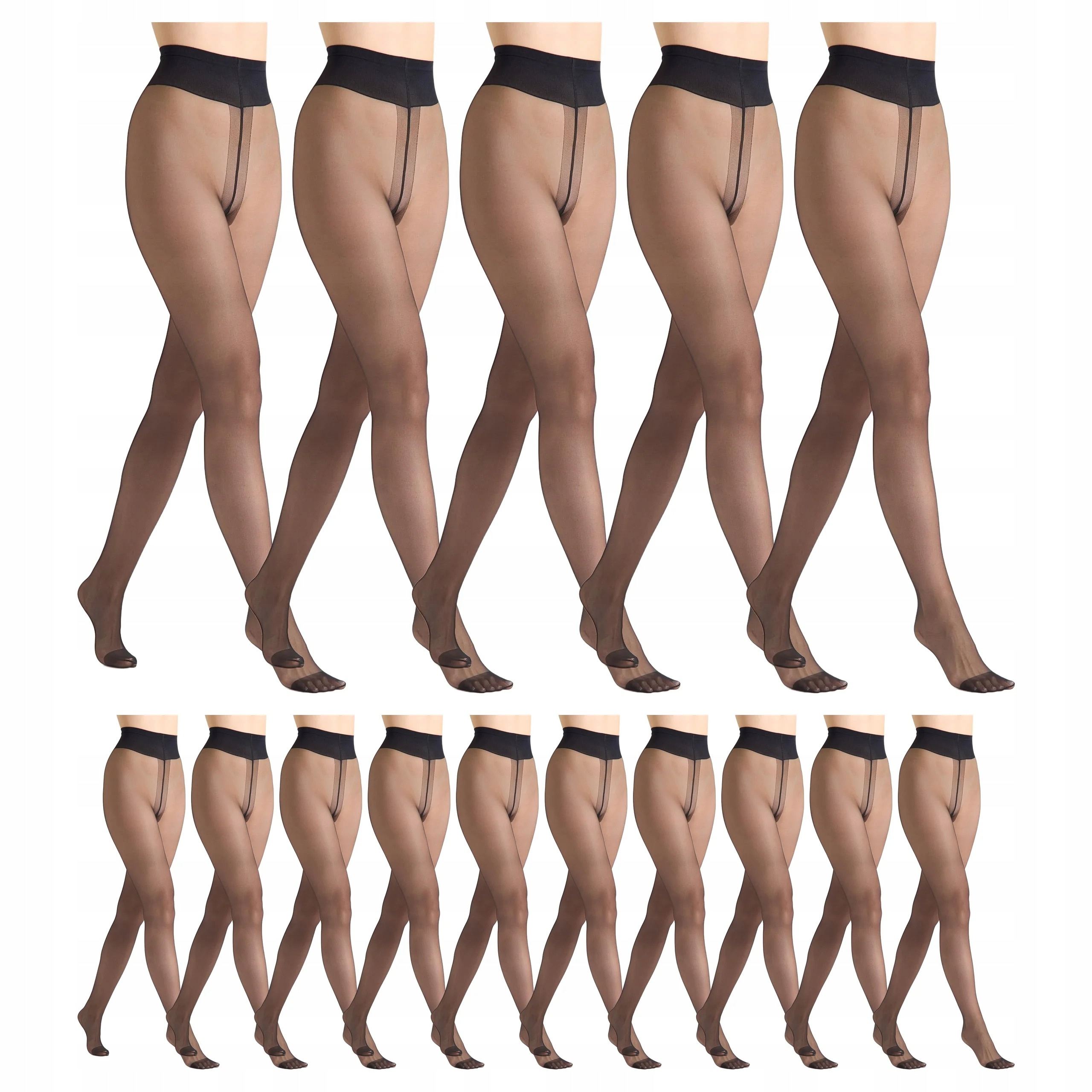 15 x Punčocháče hladké Exclusive Silk 15 den Marilyn Black 1/2