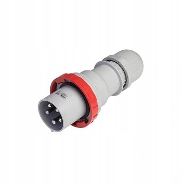 Průmyslová zástrčka 2P+E 63A 230V IP67 Červená Scame Optima 218.6333