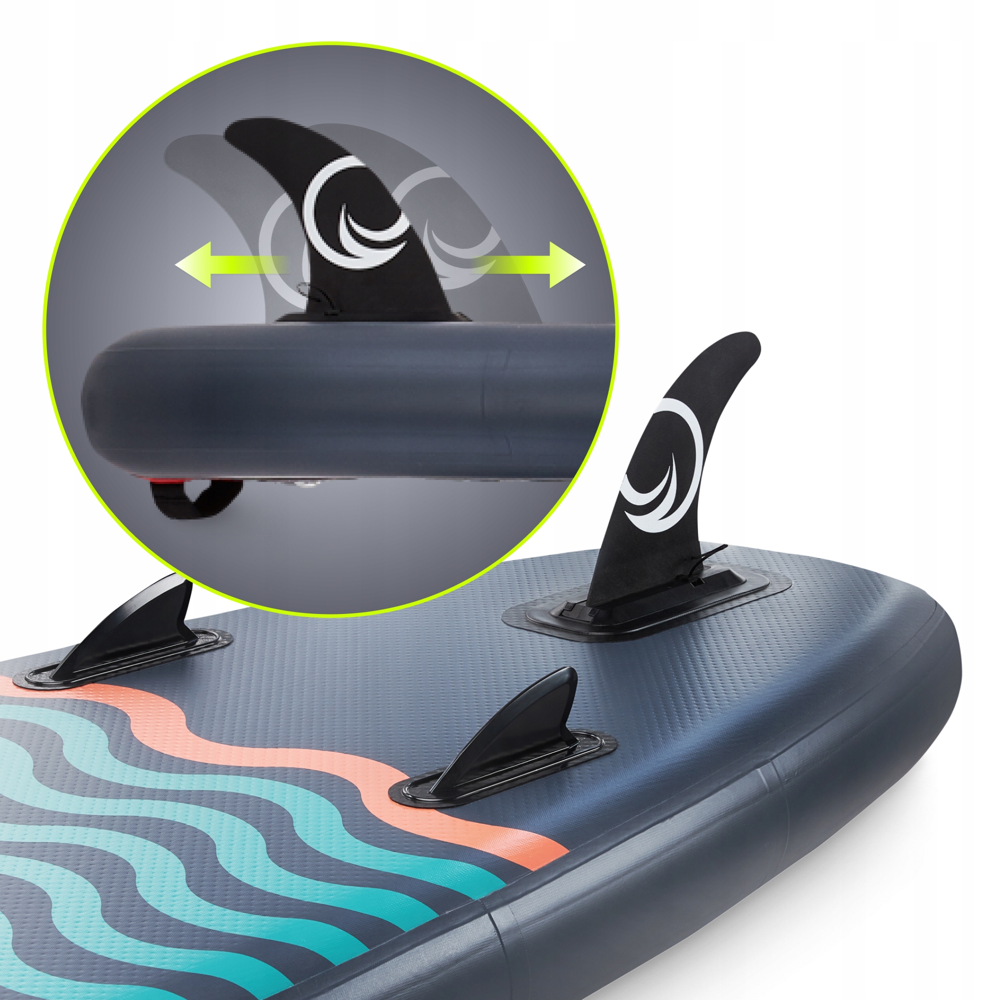 DESKA SUP TSUNAMI DO PŁYWANIA POMPOWANA STAND UP PADDLE AKCESORIA 350cm Model Wave