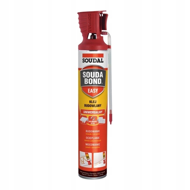 SOUDAL SOUDABOND EASY PIANOKLEJ DO STYROPIANU Z RURKĄ WĘŻYKIEM 750ml