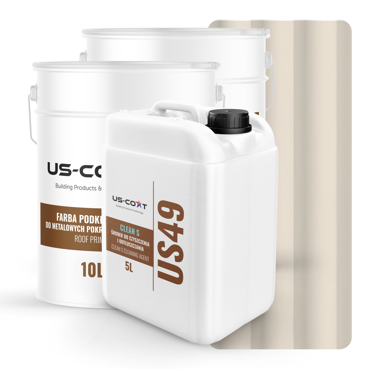 Farba Na Strechu Kovová Oceľ Základ Odmasňovač Krémová RAL9001 74m2 Polomatná