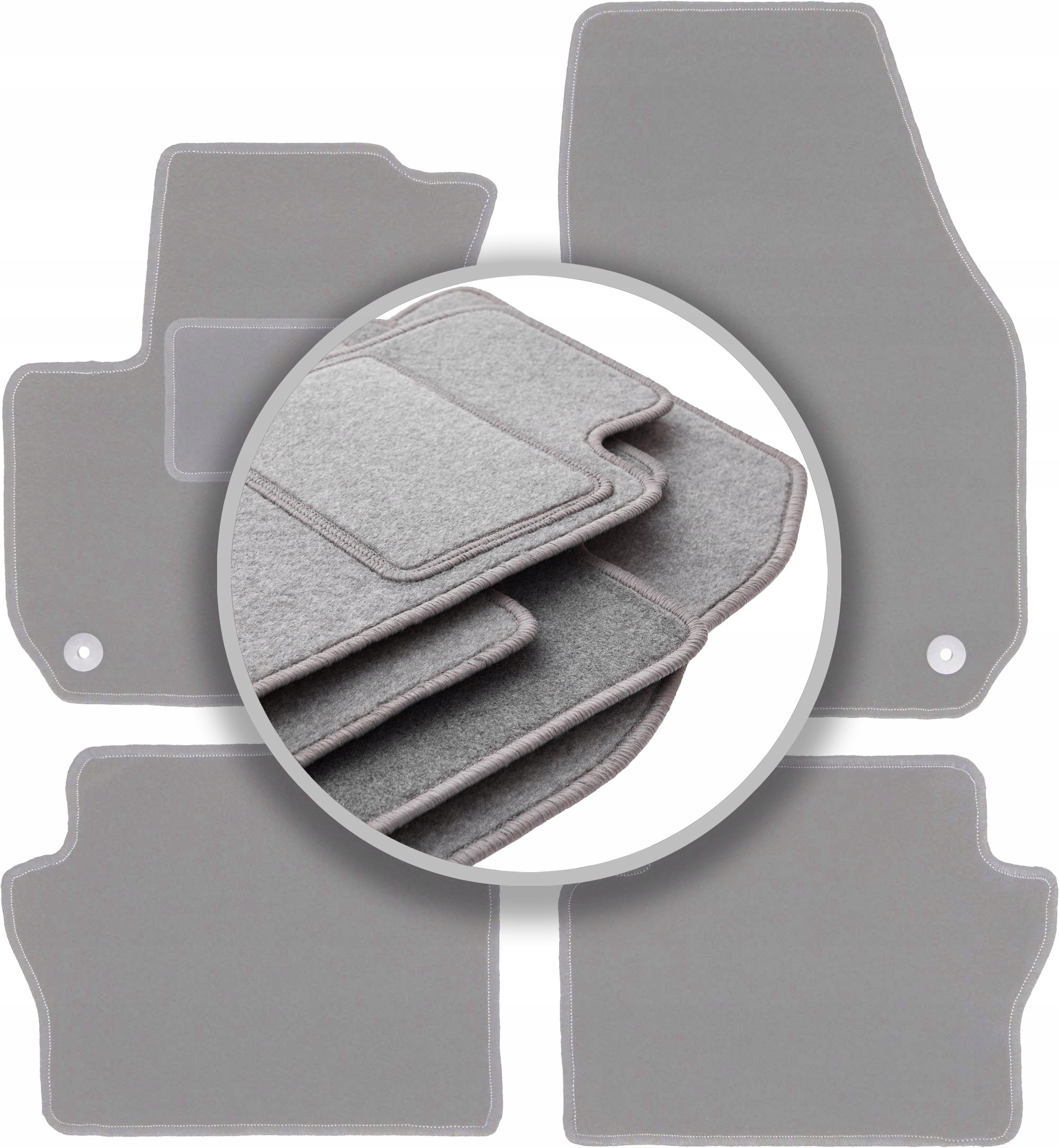 Velurové koberce Oslo šedé pro: Opel Zafira B minivan 2005-2014