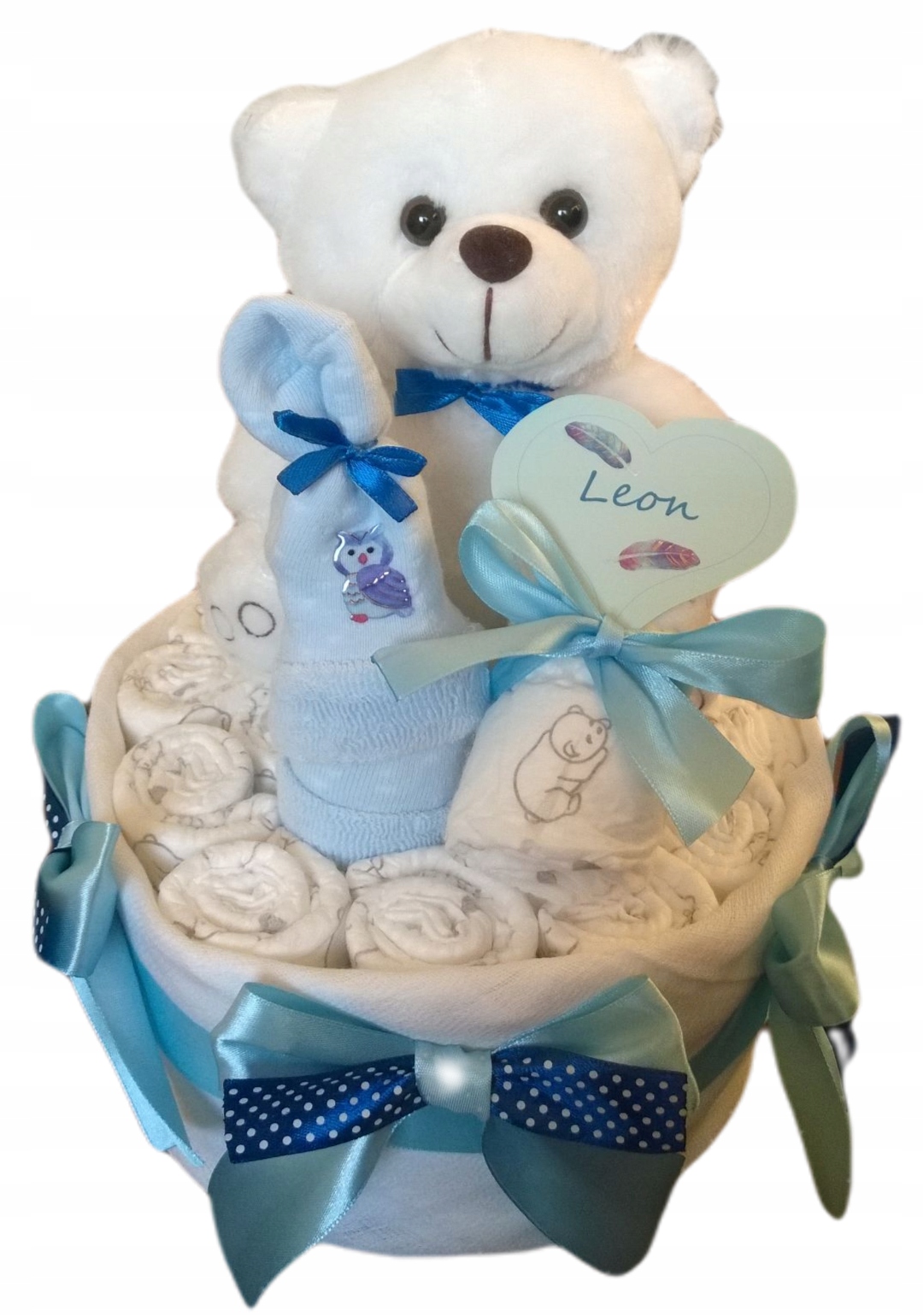 

Tort Z Pampersów Pieluch 2 Chrzciny