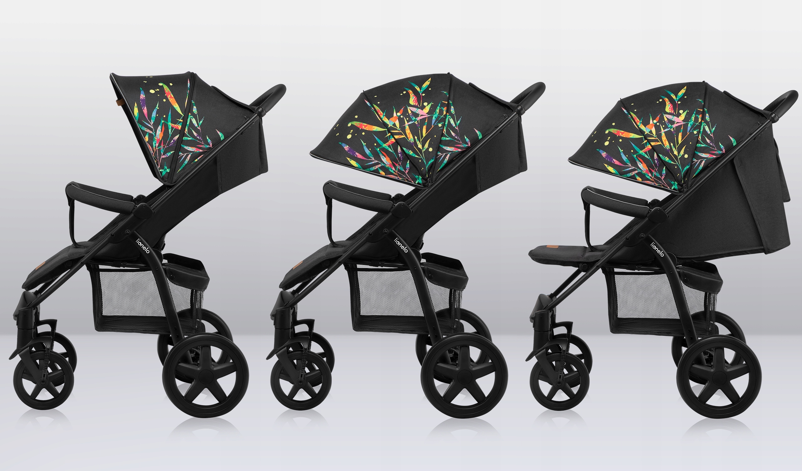 WÓZEK SPACEROWY SKŁADANY LIONELO ANNET DO 22KG DODATKI MOSKITIERA OCIEPLACZ Stelaż Stalowy