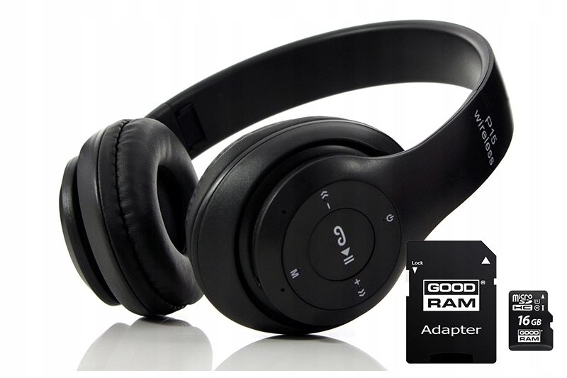 

Słuchawki nauszne BT+karta pamięci micro Sd 16GB