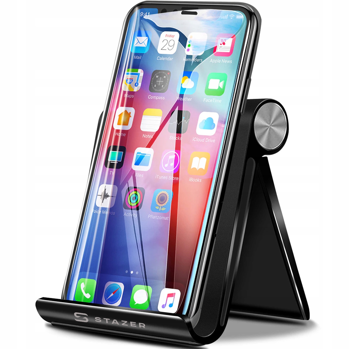 SOLIDNY REGULOWANY SKŁADANY STOJAK UCHWYT PODSTAWKA NA TELEFON POD TABLET