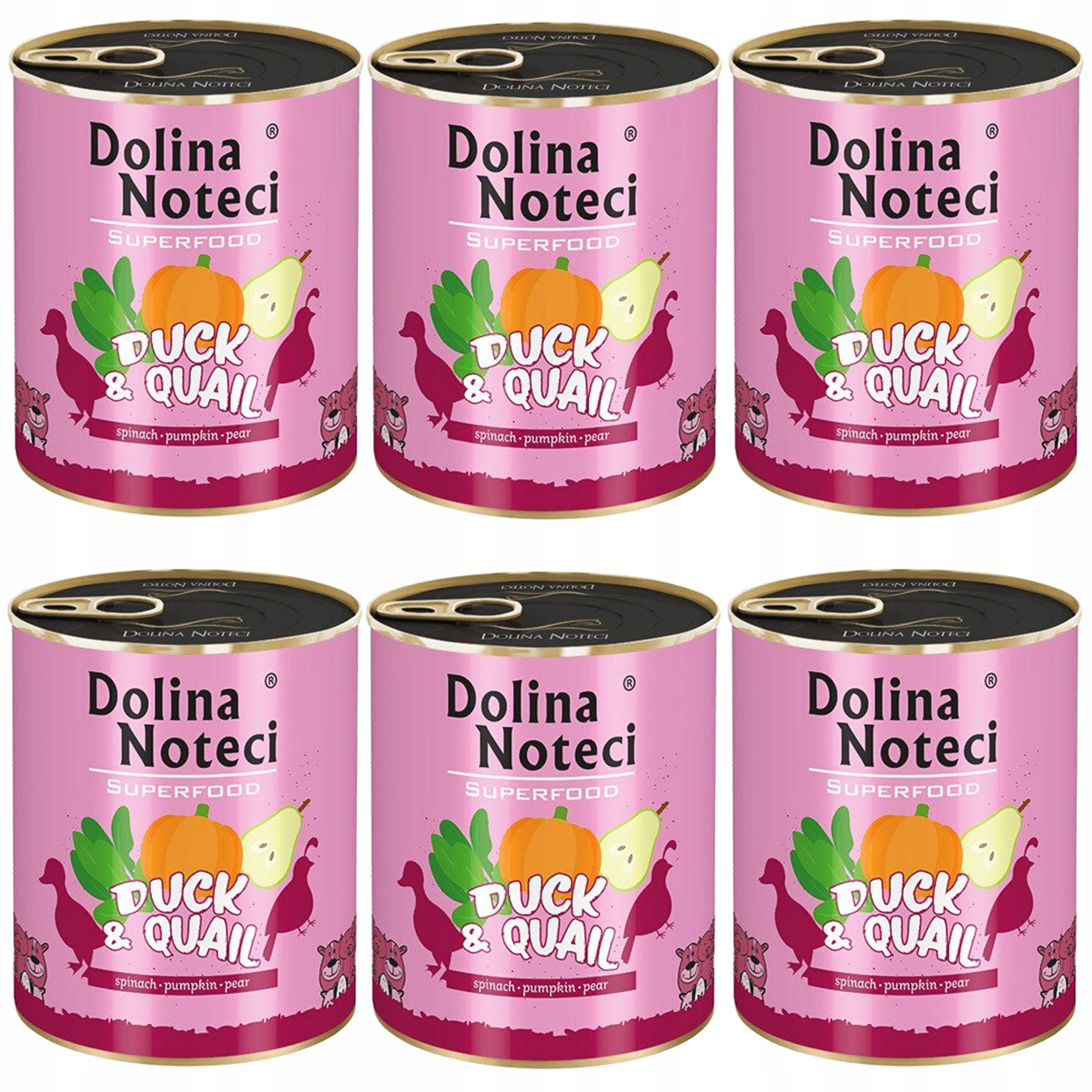 Levně Dolina Noteci Superfood Krmivo mokré pro psa Kachna 800g x 6