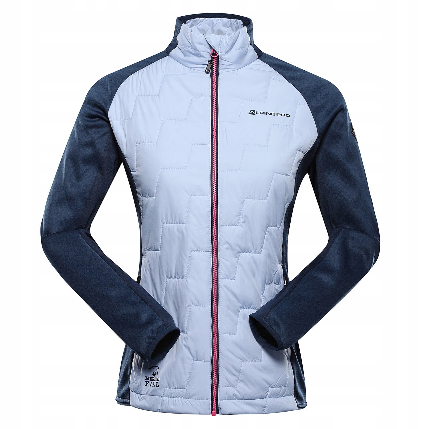 Bluza damska sportowa z wełną merino Alpine Pro Jorwa k.niebieski r.L