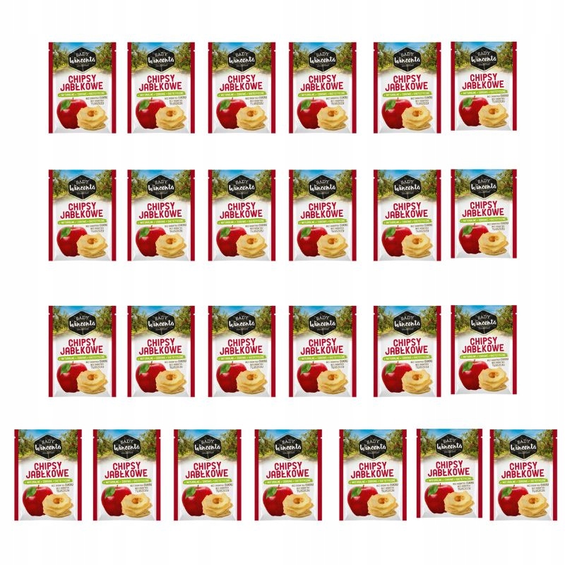 Levně Jablkové Chipsy sada 25 x 25 g sušených jablek