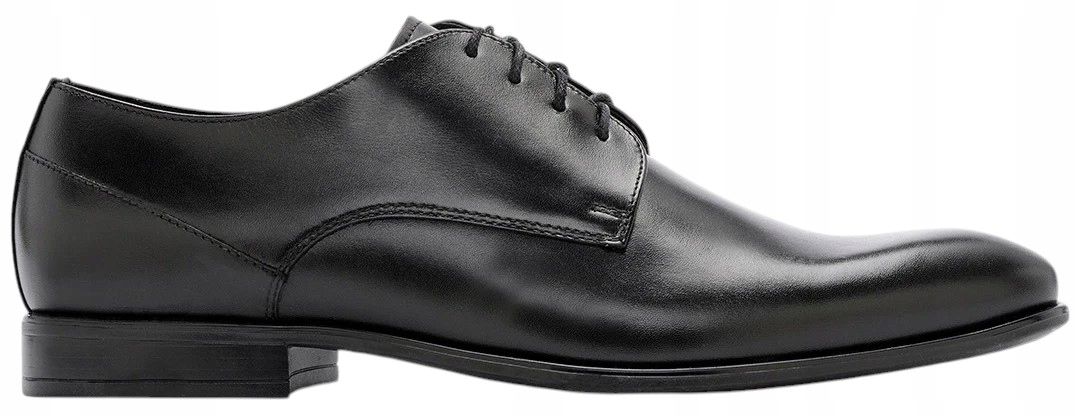 Černé Pánské Elegantní Kožené Oblekové Polobotky Stylové Ryłko 43