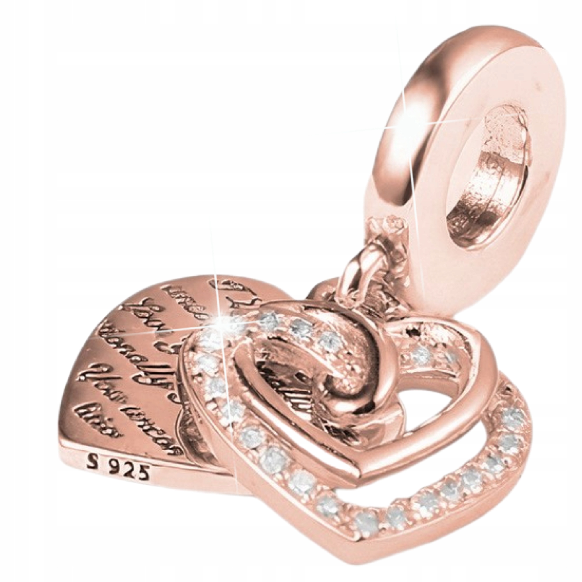 Charms Pozlacené Srdíčka I Love You Srdce Miluji tě Srdíčko Stříbro 925