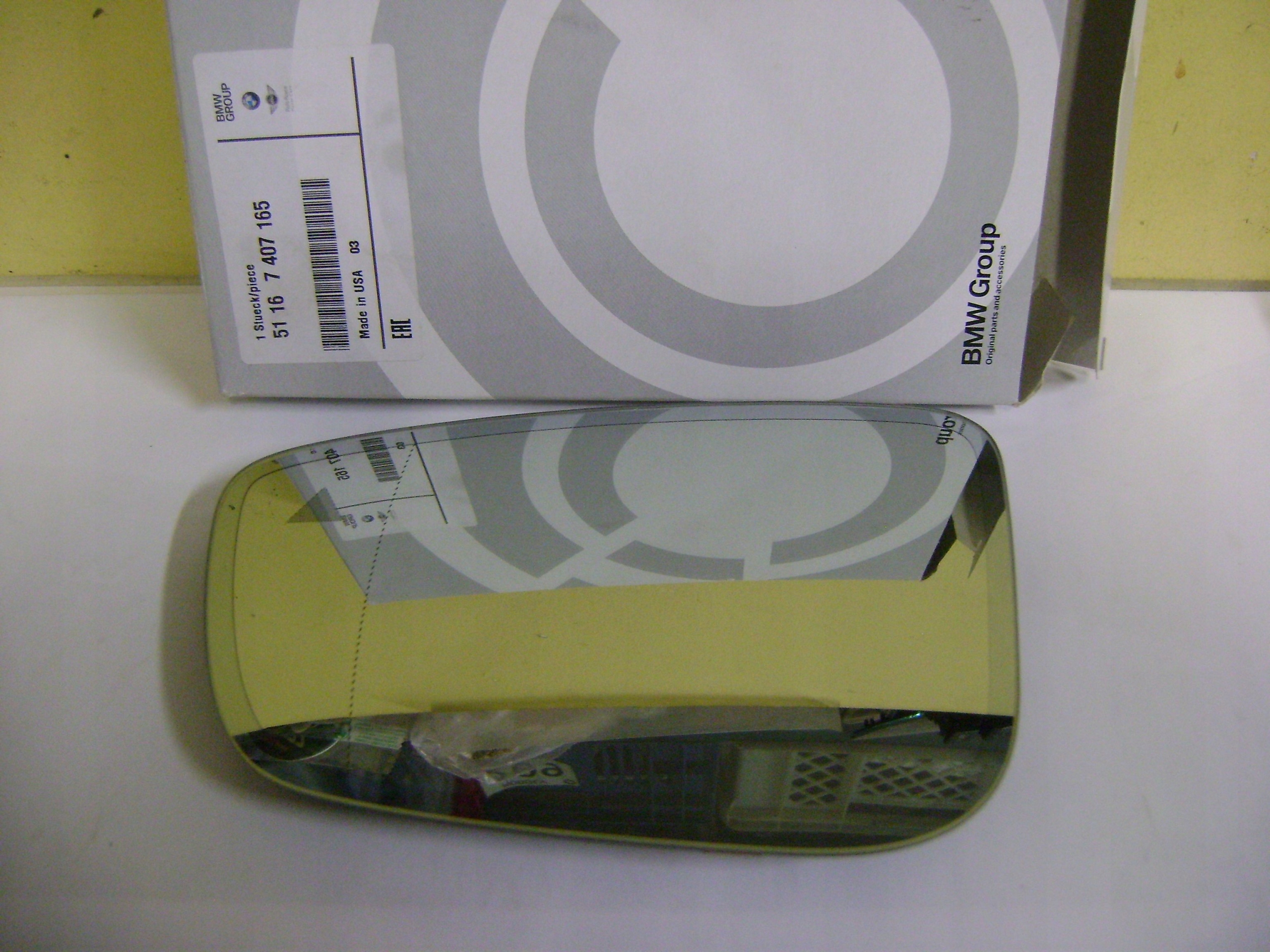 BMW G11 G12 G15 G30 WKŁAD LUSTERKA LEWY 7407165