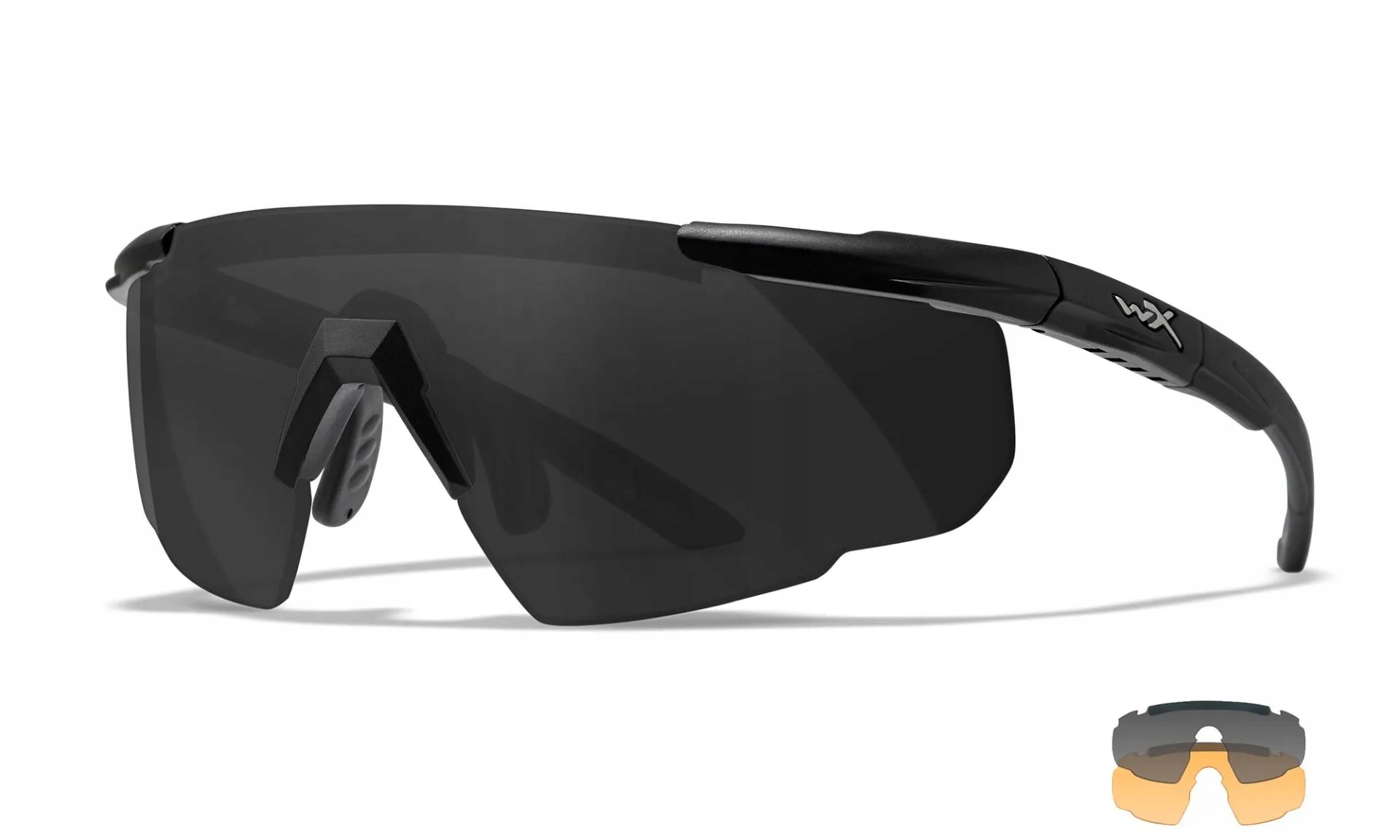 Okulary taktyczne Wiley X Saber Advanced 306 smoke light rust, czarne opr