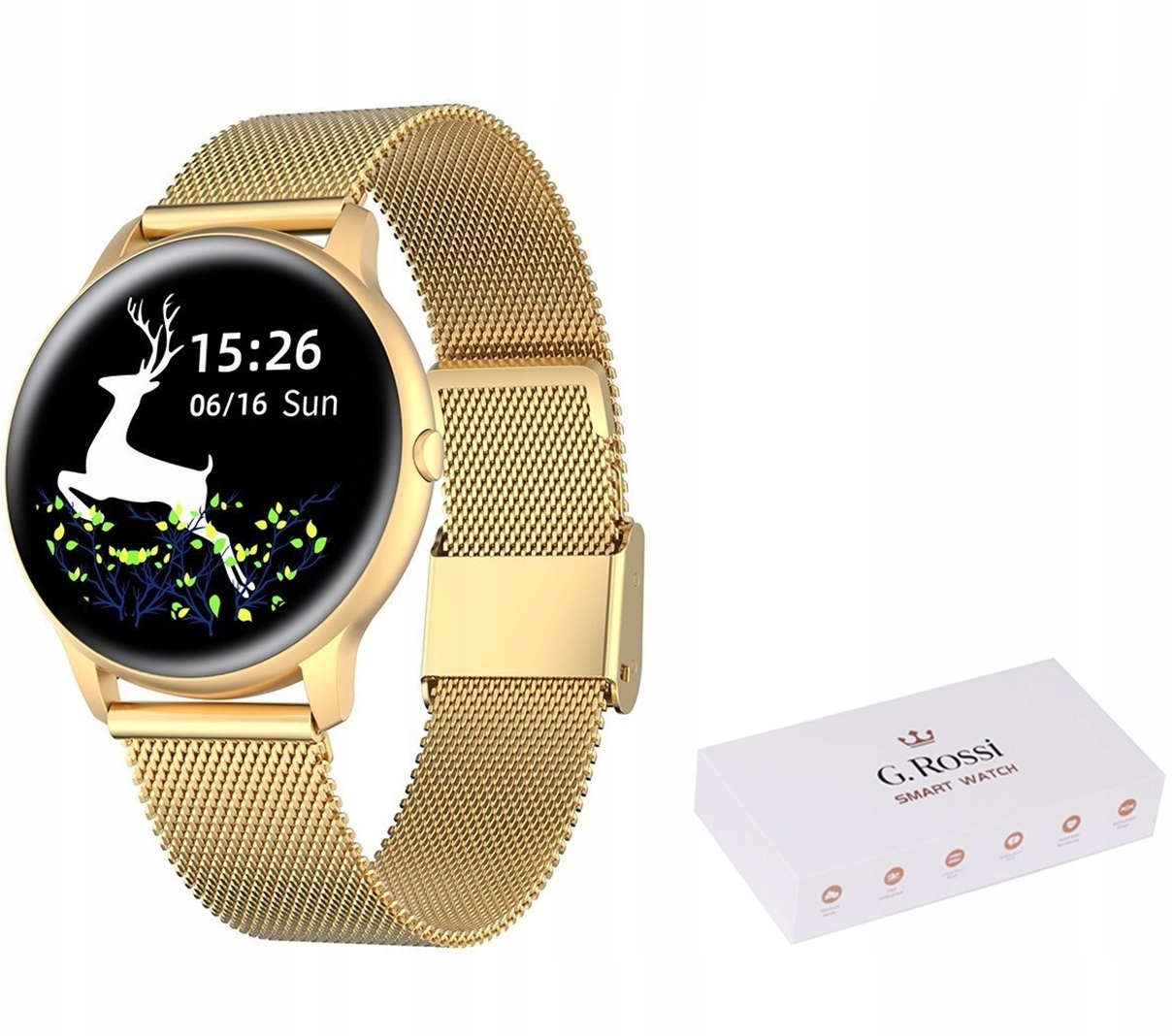 

Wyjątkowy Damski Smartwatch G. Rossi Gold