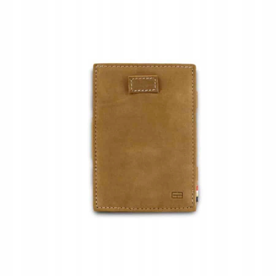 Kožená vysouvací peněženka na mince Cavare Vintage Garzini Camel Brown