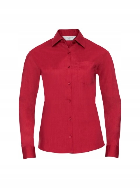 Dámská košile s dlouhým rukávem Russell Classic Red 3XL