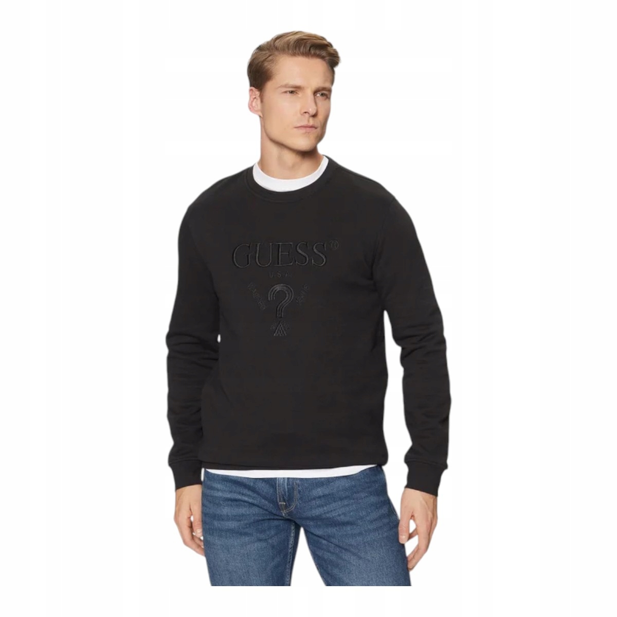 Guess Pánská Mikina Beau Cn Sweatshirt Černá vel. M