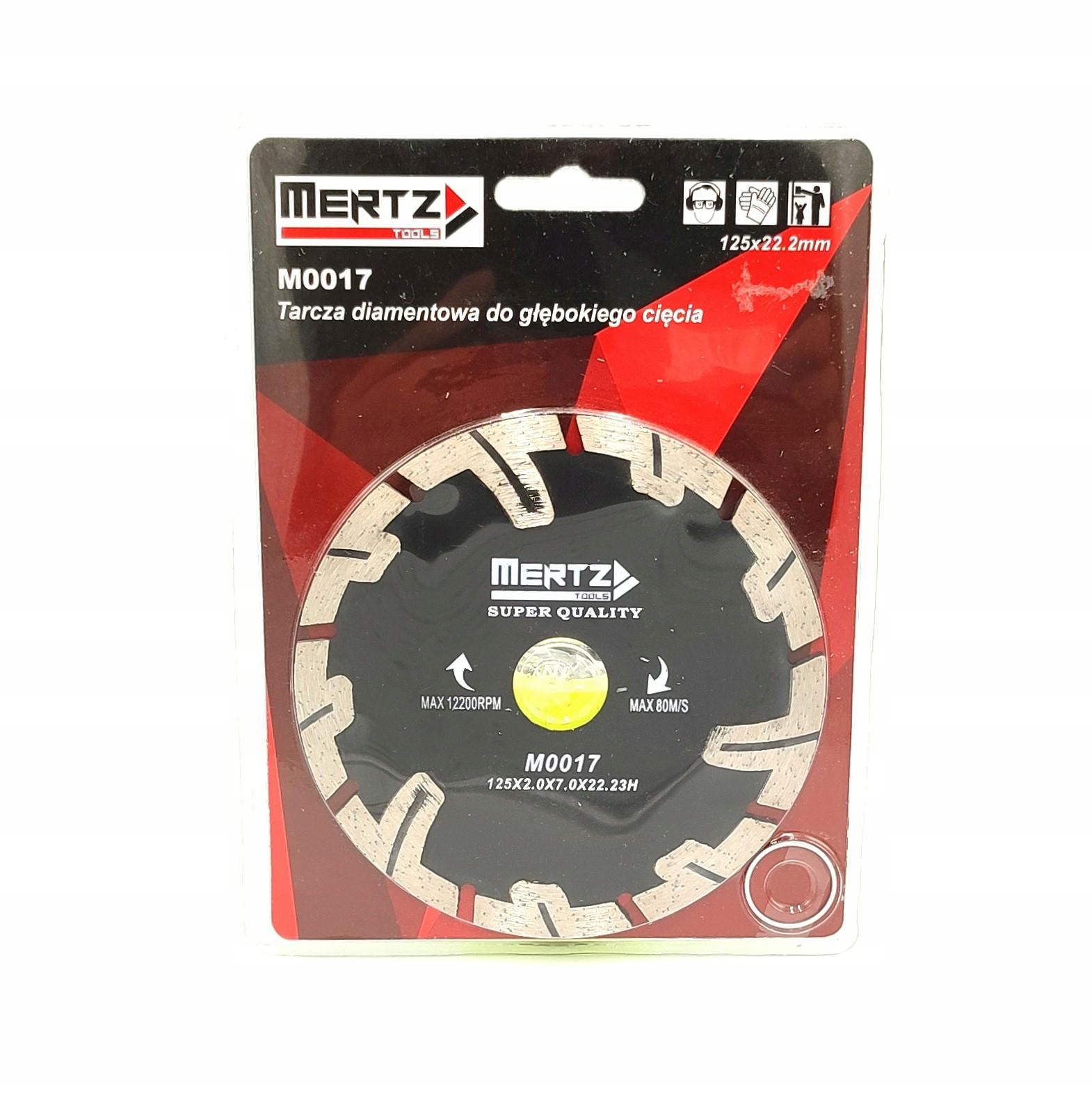 

Mertz tarcza diamentowa 125x22,2mm głębokie cięcia