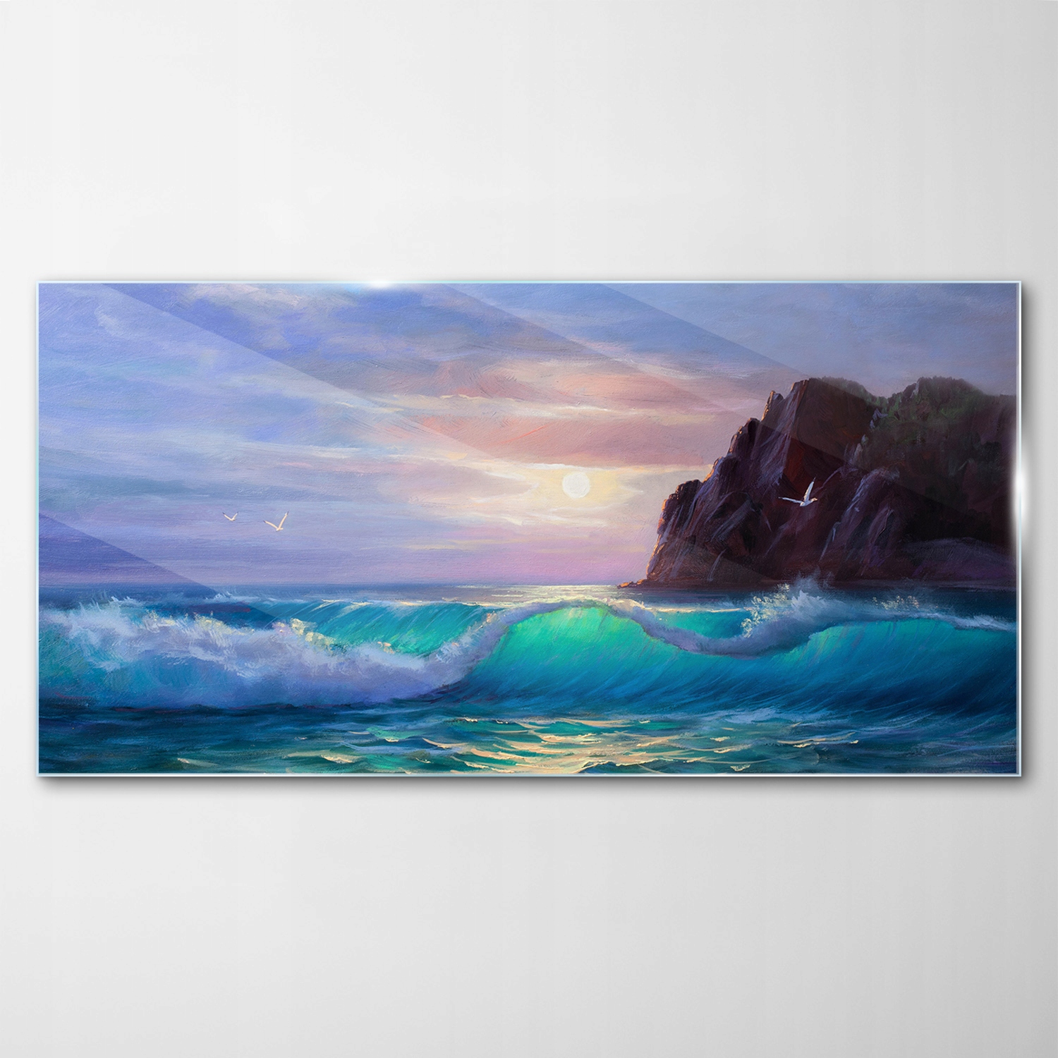 Obraz Sklenený dekor Ocean Hory Krajina 140x70