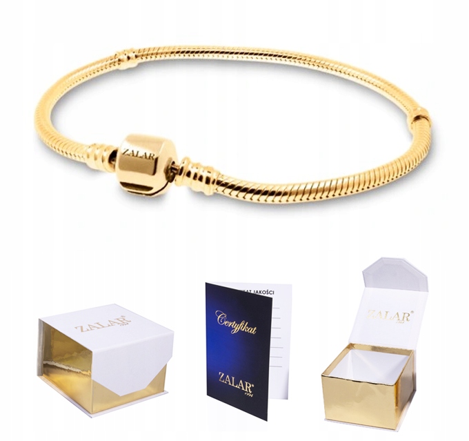 

Bransoletka złota do charms Pandora moments 18cm
