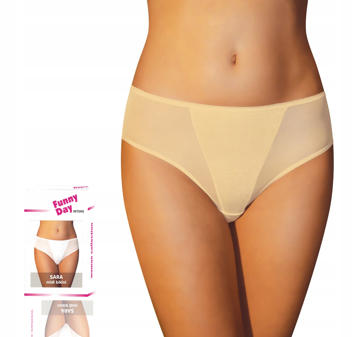 

funny day Beżowe MIDI Bikini Sara XXL