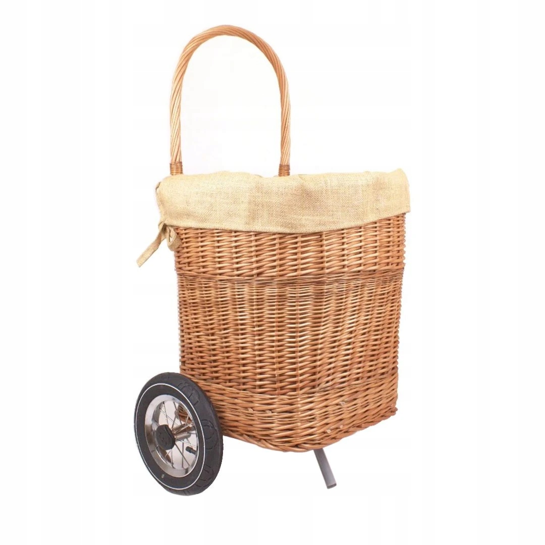 Proutěný Kočárek S Jutou, Na Dřevo, Do Zahrady, Koš, Velký, Polský, Nafukovací