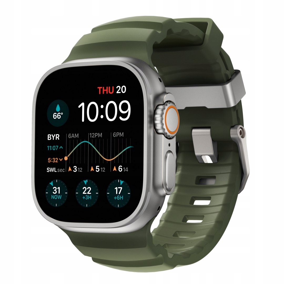 Nomad Rocky Point Band remienok pre Apple Watch 46mm/49mm z Fkm a titánu