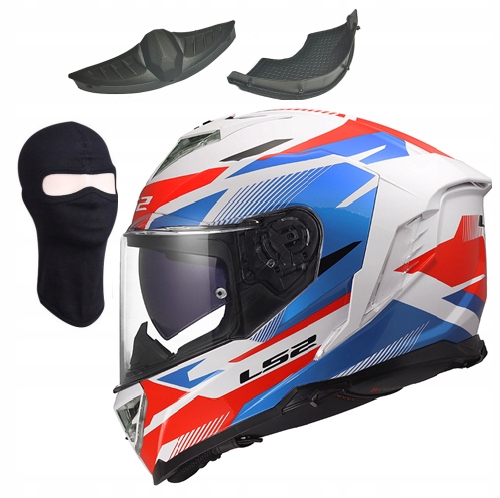 LS2 FF818 Storm III Komai White Blue Red športová prilba s blendou M