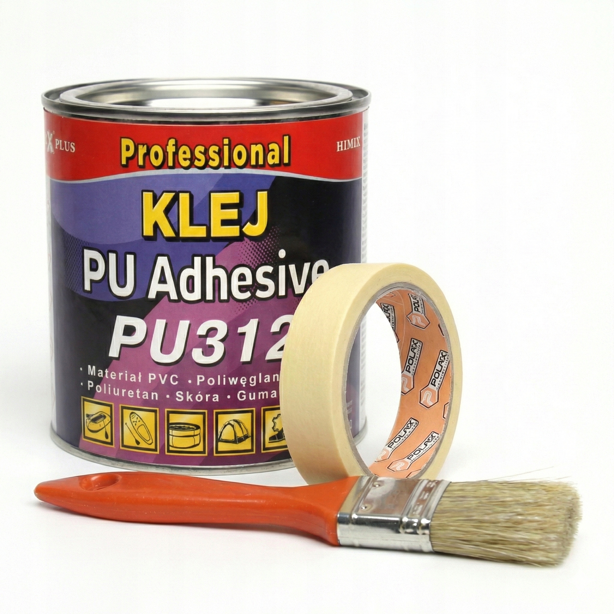 Klej Professional do pontonu basenu PVC 600 g+pędzel+taśma