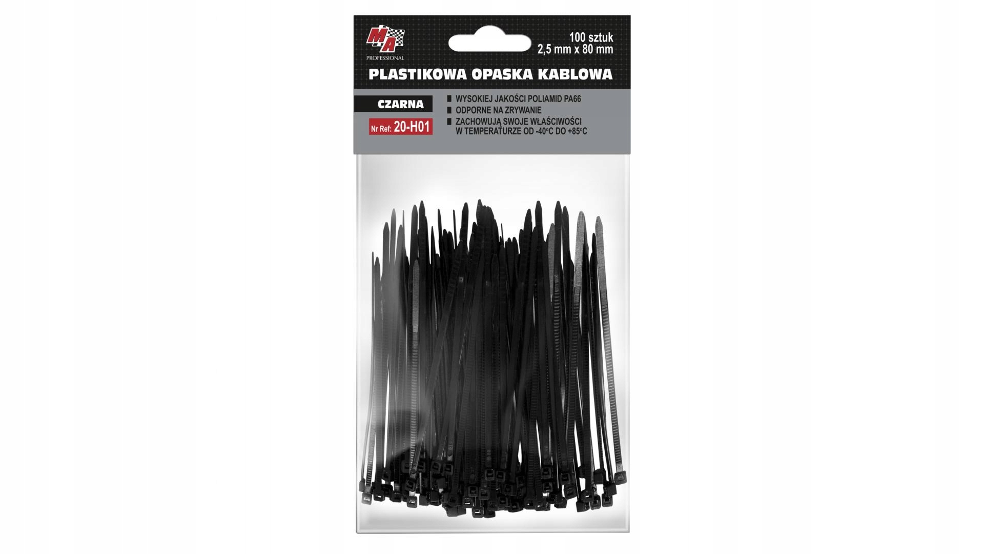 

Opaska Zaciskowa Jednoraz 2.5X80 Czarna 100 szt