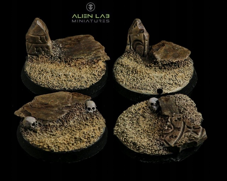Podstawki pod figurki Dune Round Bases [4szt] 32mm