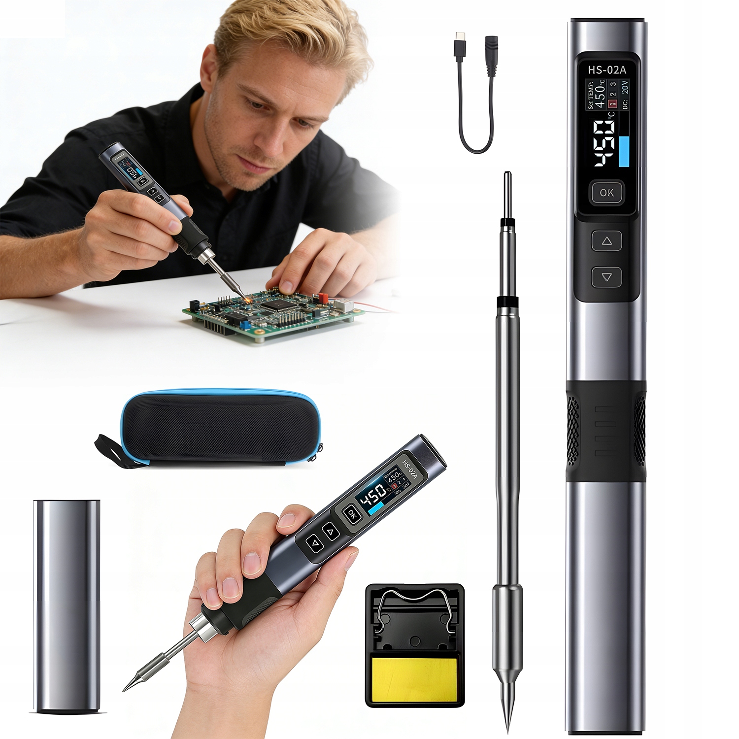 Usb Páječka 100 W S Regulací Teploty Pro Drony A Telefony