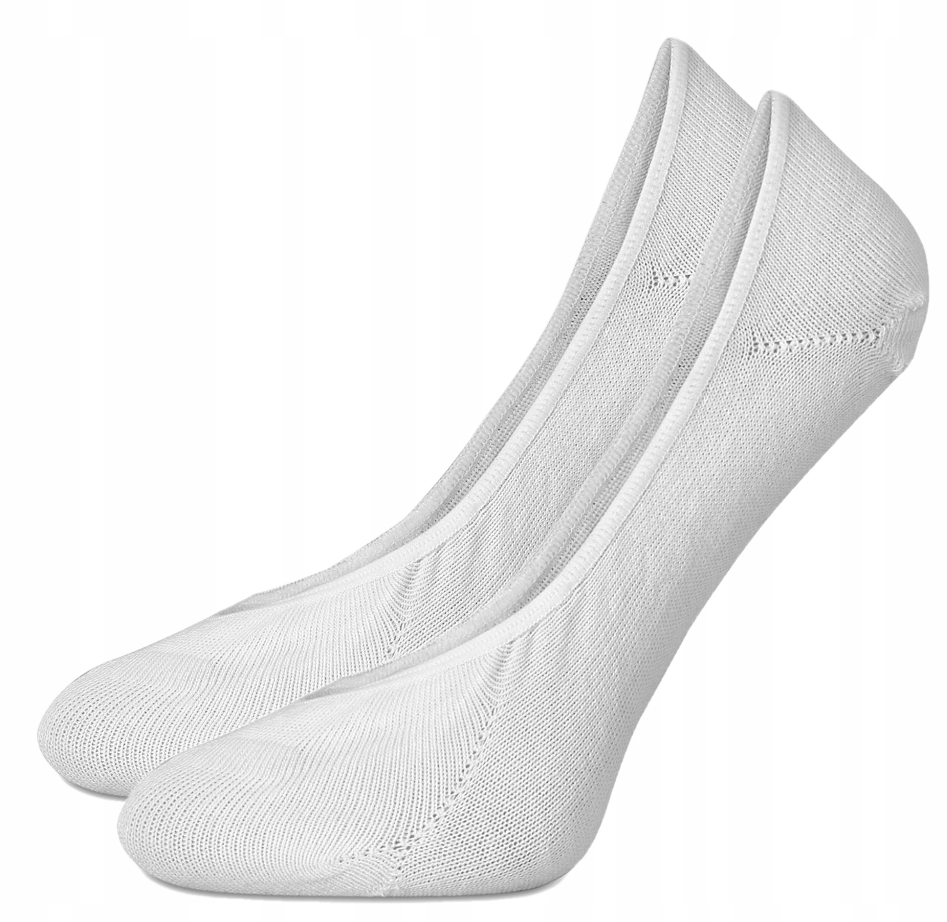 

Stopki Balerinki Bezszwowe Bawełniane Białe