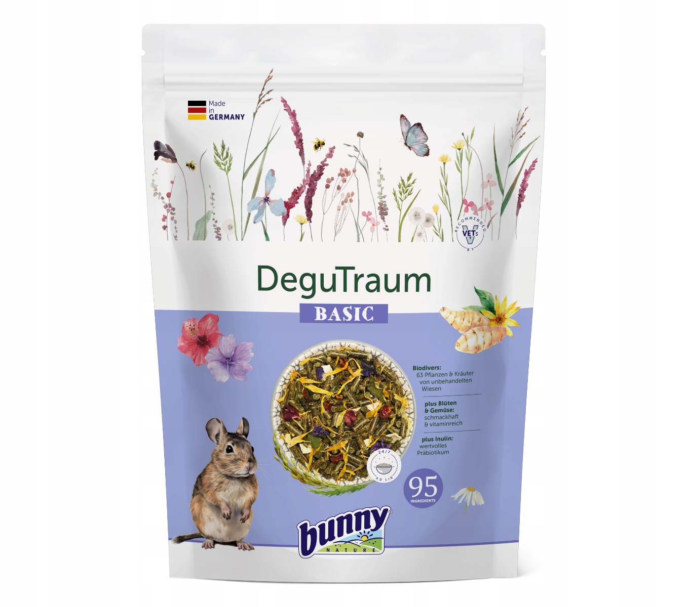 Krmivo pro osmáky degu velké balení Bunny degu dream 1,2 kg