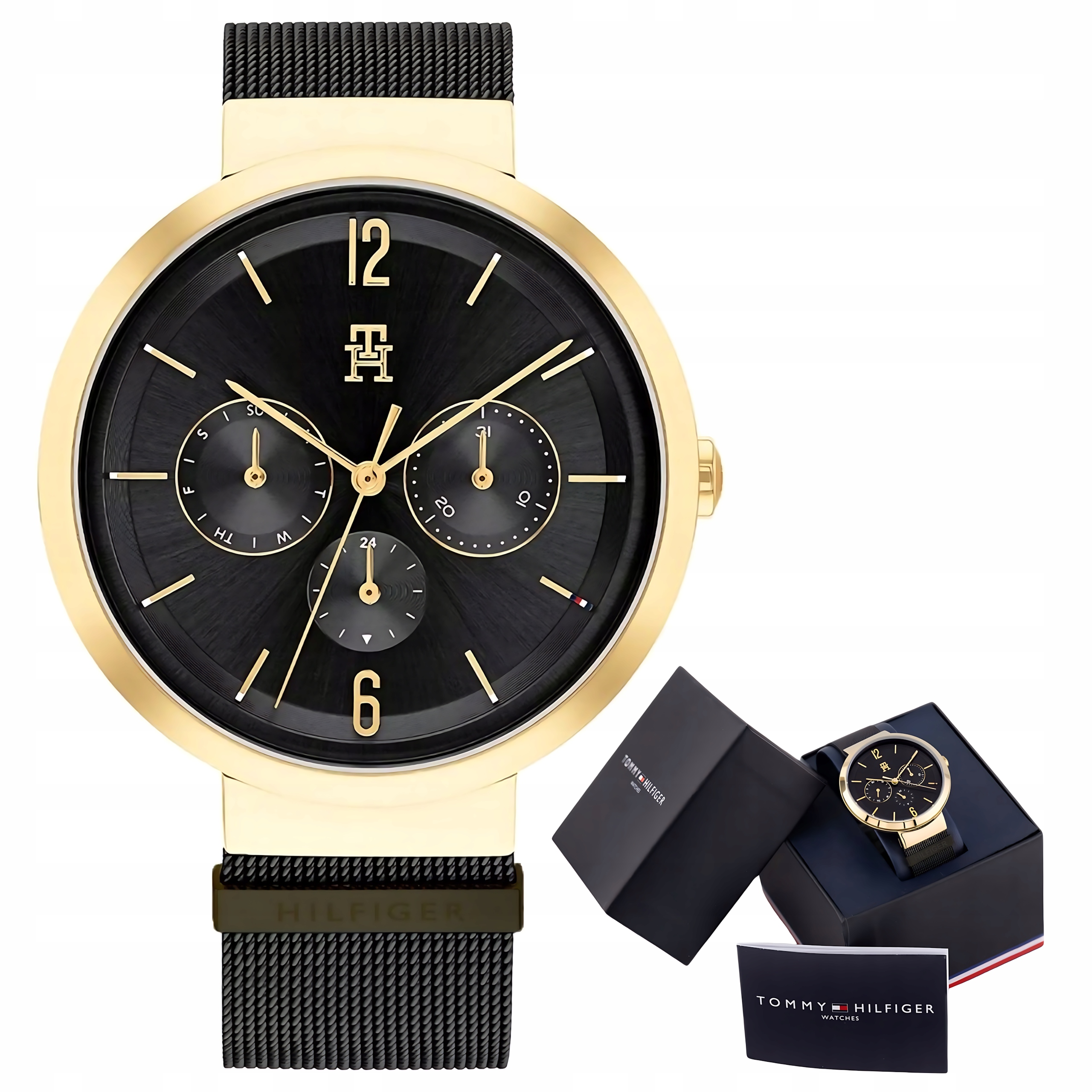 Dámské hodinky Tommy Hilfiger 1782540 Lidia Černo-zlaté Vodotěsný box