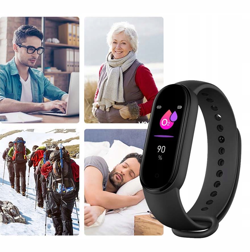 ZEGAREK SMARTWATCH M7 MĘSKI DAMSKI SMARTBAND WODOODPORNY Z POWIADOMIENIAMI Kompatybilność systemowa Android iOS