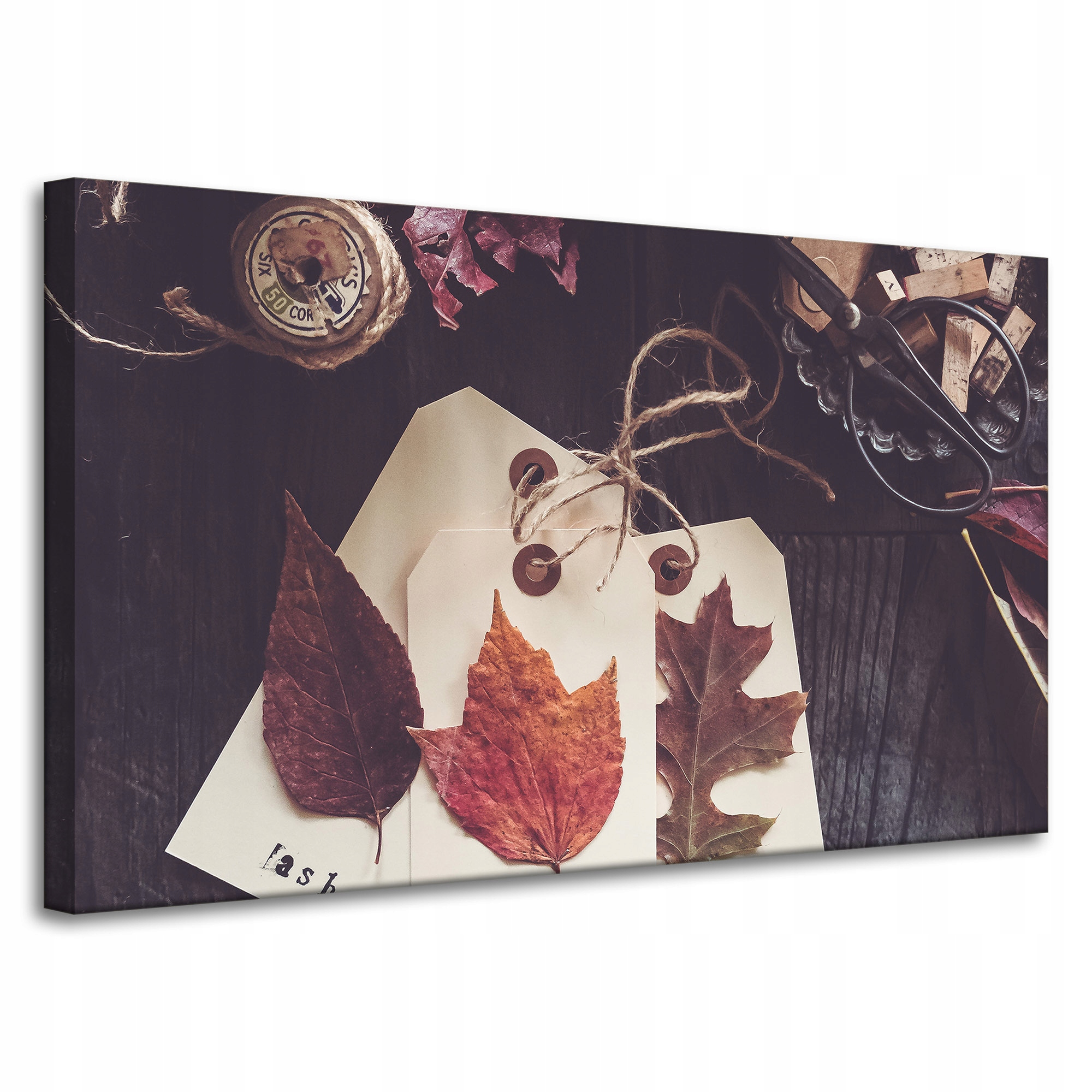 Obraz na plátně Listy dubového dubu Retro Vintage 100x60