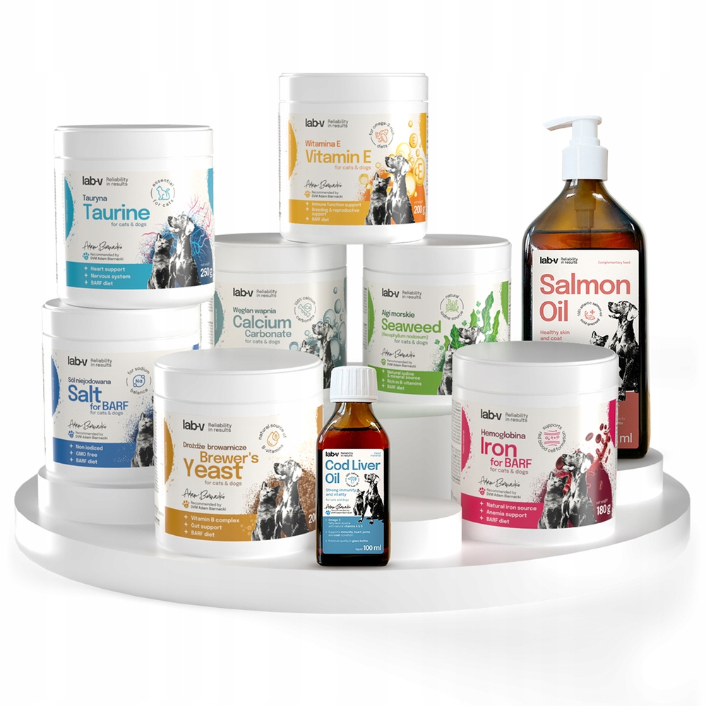 Levně Lab-v Sada doplňků stravy Barf pro kočky