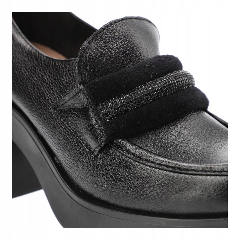 Czarne Półbuty Lemar Wygodne Skórzane Buty Rozmiar 38