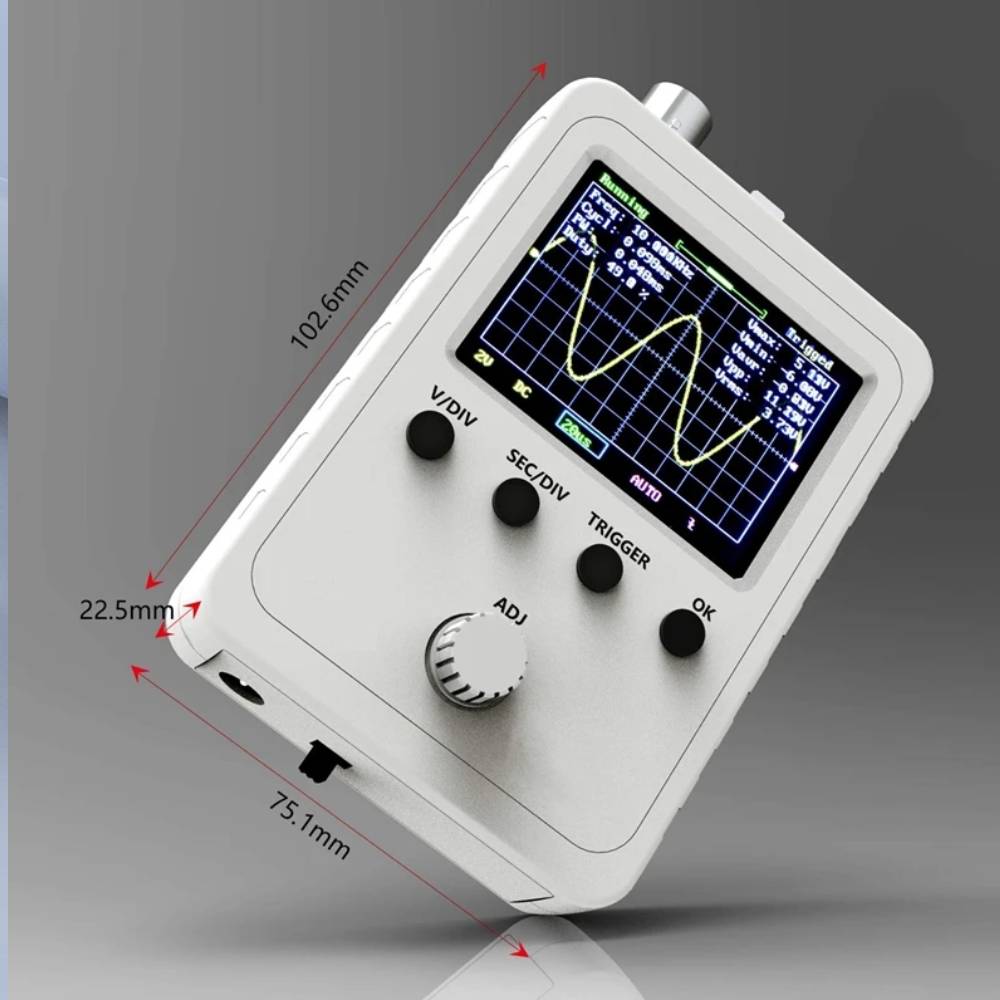MINIATUROWY JEDNOKANAŁOWY OSCYLOSKOP CYFROWY SHELL PRZENOŚNY MIERNIK SYGNAŁ Szerokość pasma 0.2 MHz