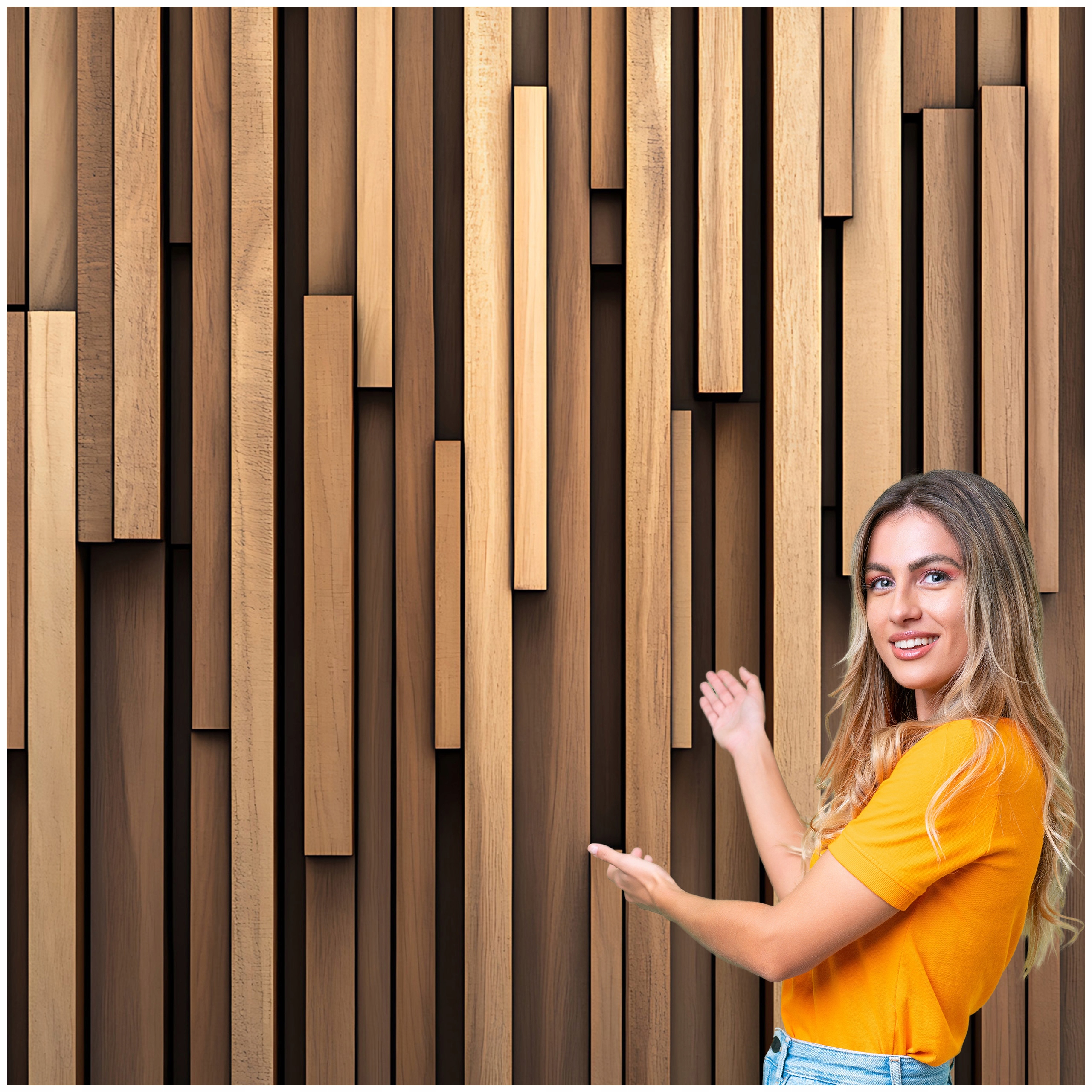 Fototapeta 3D Pozadí Textura Lamele Dřevěné 294x260 TLA12F