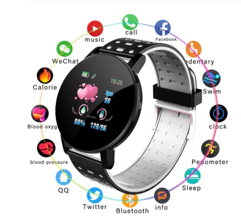 Zegarek Smartwatch Bluetooth 16w1 kroki puls cykl Model 2020