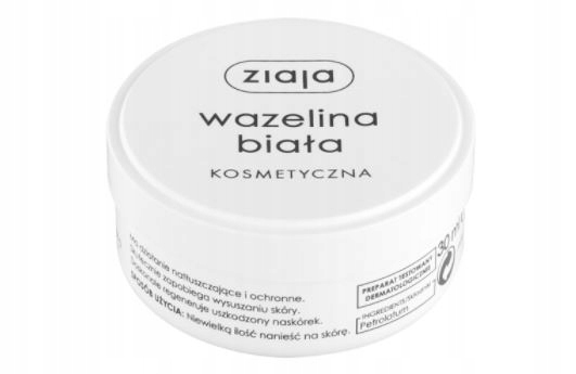 

Wazelina Kosmetyczna Biała do Ust Skóry Ziaja 30ml