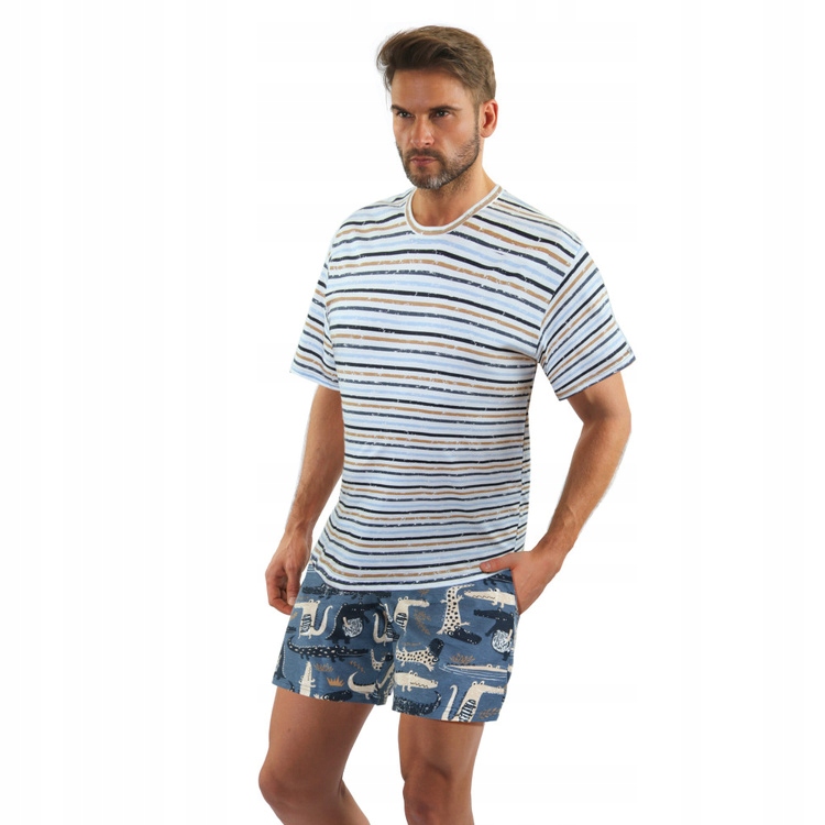 2521/14 Pánské pyžamo s krátkým rukávem, kraťasy Sesto Senso