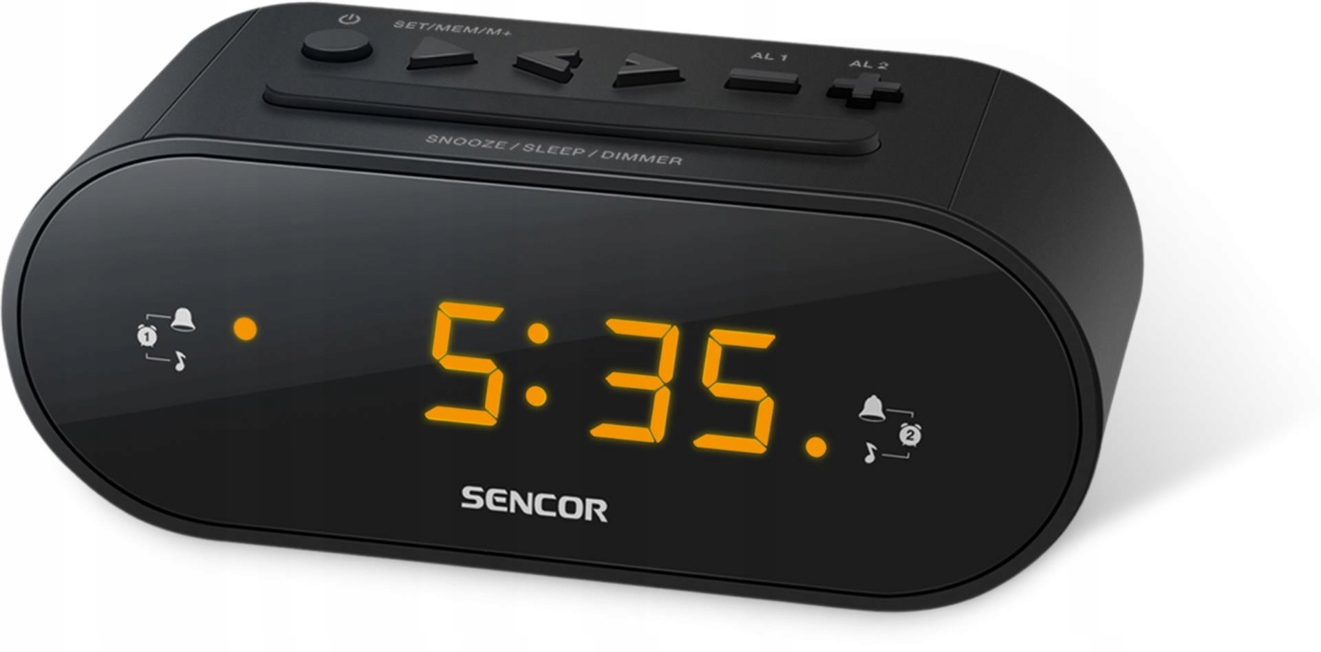 Radiobudzik FM Zegar Sencor SRC1100 Podwójny Alarm
